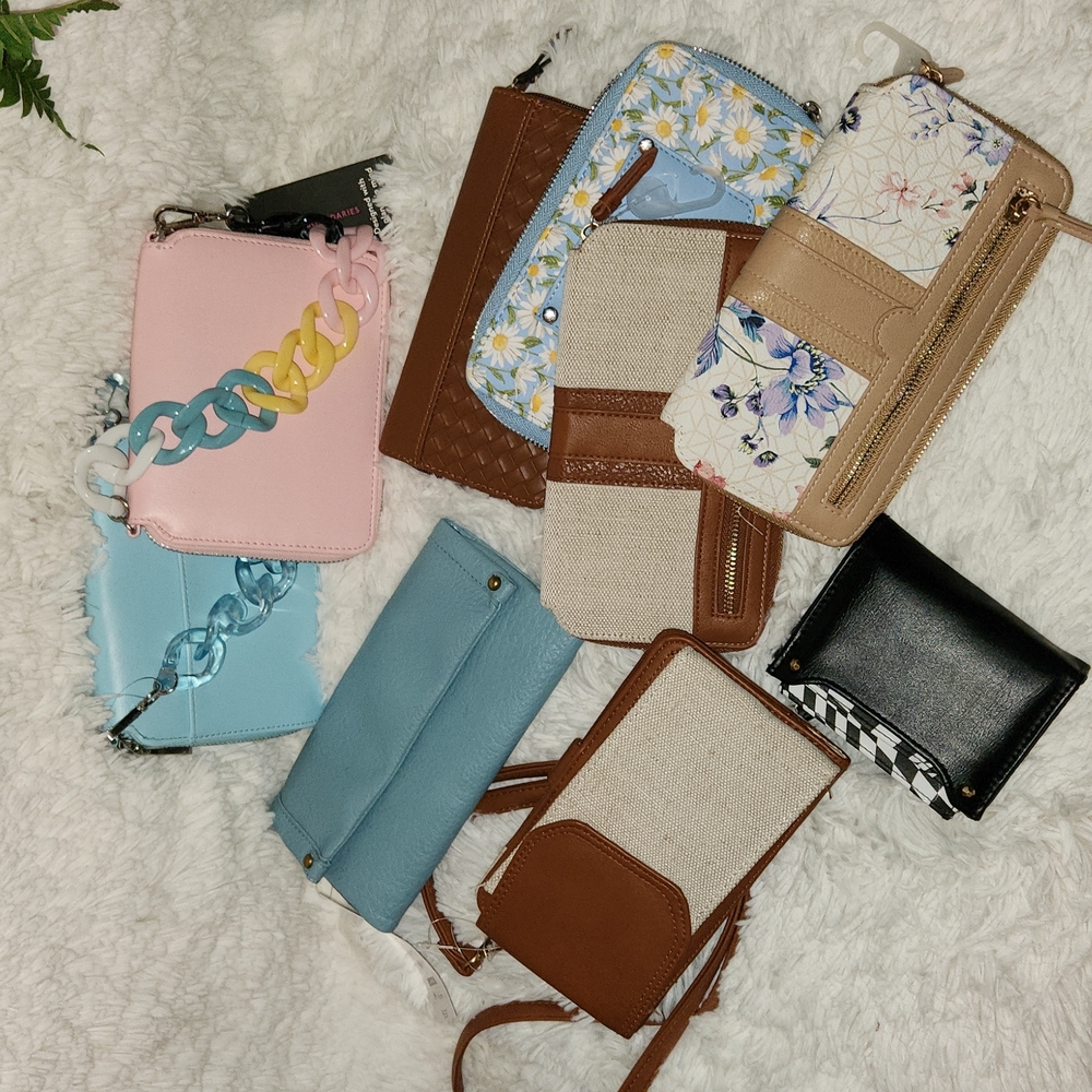 Assortment of wallets/crossbody wallets
